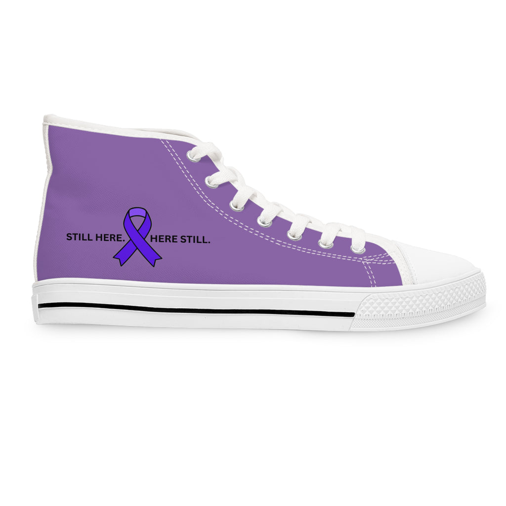 Still Here. Here Still. Women’s High-Top Sneakers – Epilepsy Awareness
