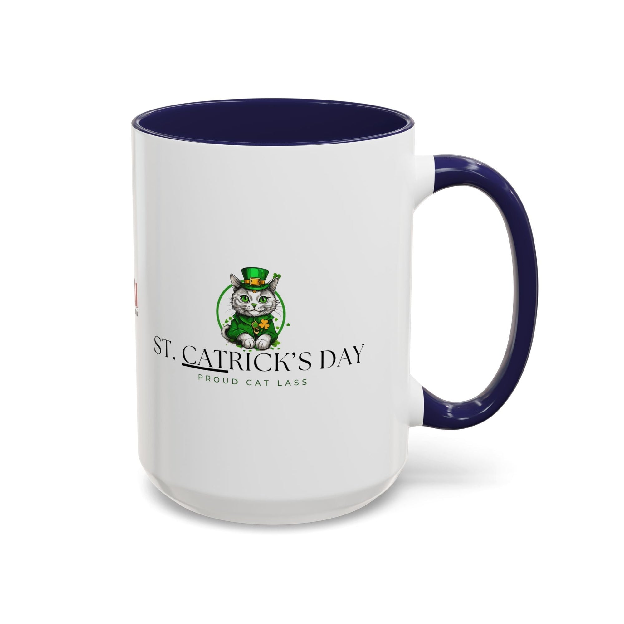 St. Patrick's Day Cat Coffee Mug - Proud Cat Lass Design Printify