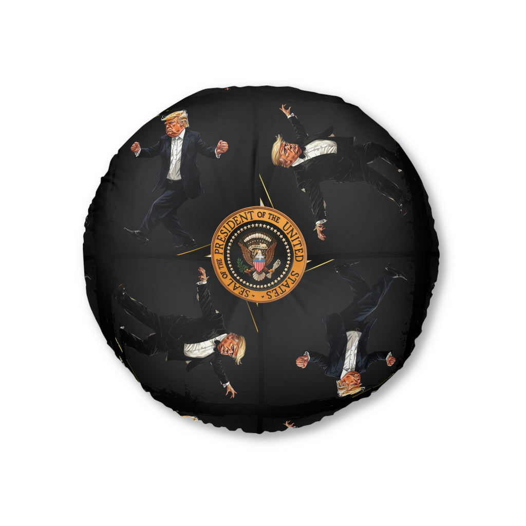 Dancing Donald Novelty Tufted Floor Pillow, Round