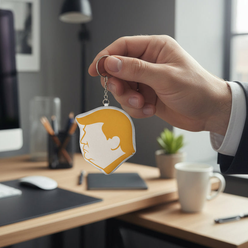 Executive Profile Plush Keychain – Political Parody Soft Keychain