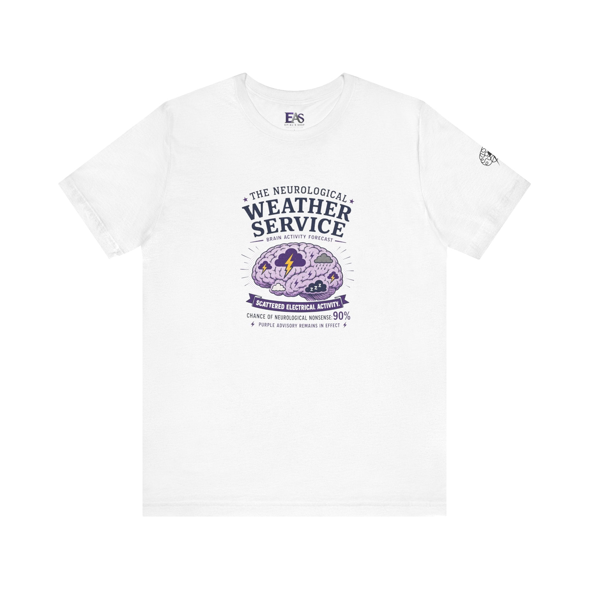 Neurological Weather Service Epilepsy Awareness T-Shirt | Brain Forecast Tee