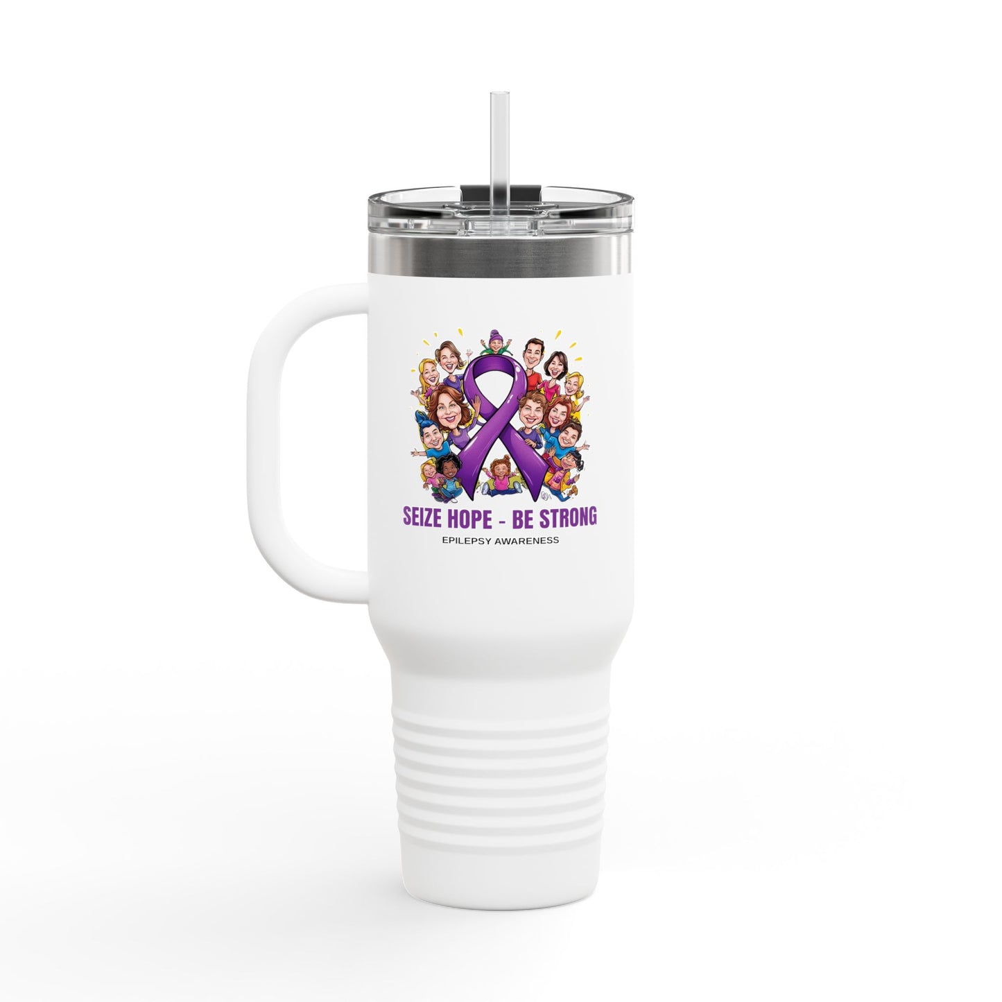 Seize Hope Insulated Travel Mug - 40oz | Awareness & Support Drinkware