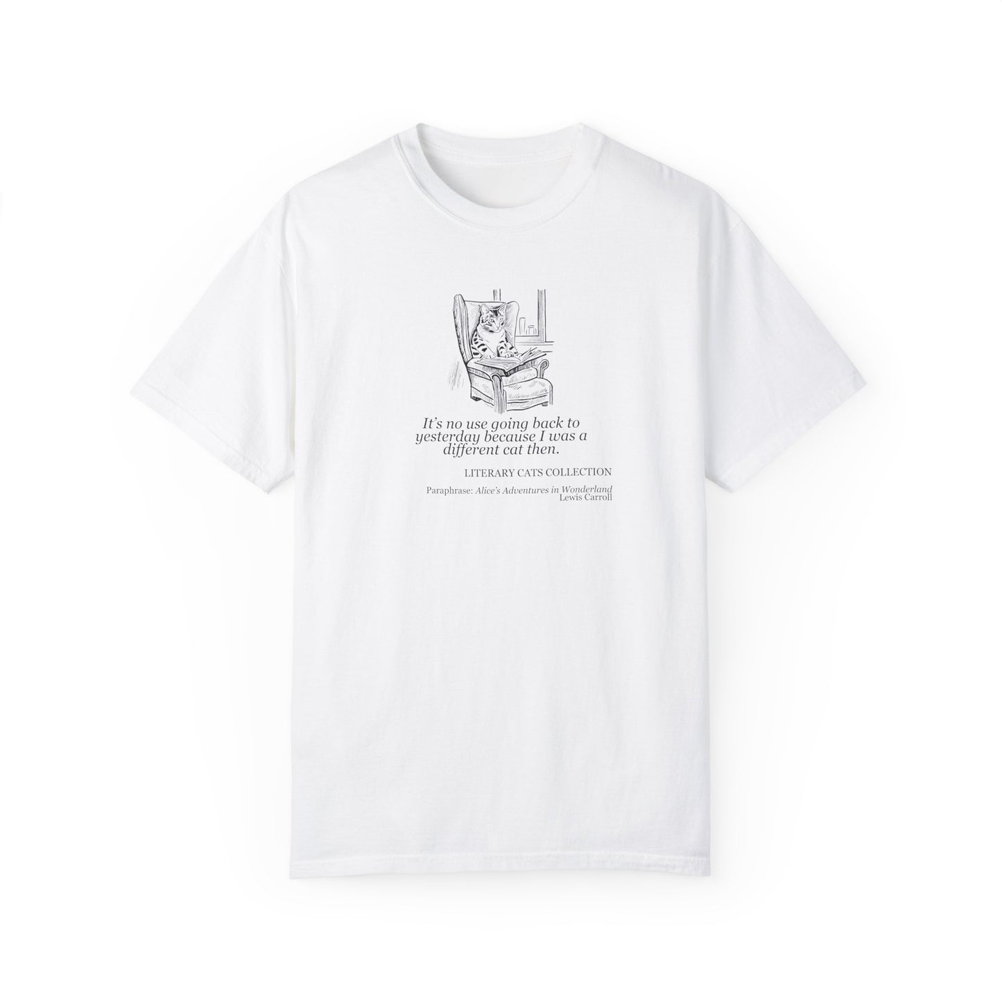 Literary Cat Unisex T-Shirt - Alice in Wonderland