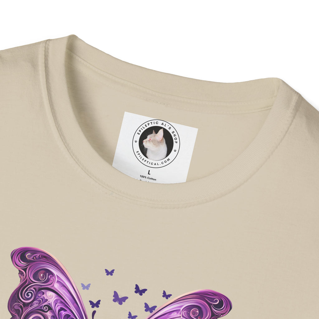 Epilepsy Butterfly Unisex Softstyle T - Shirt - T - Shirt - Epileptic Al’s Shop