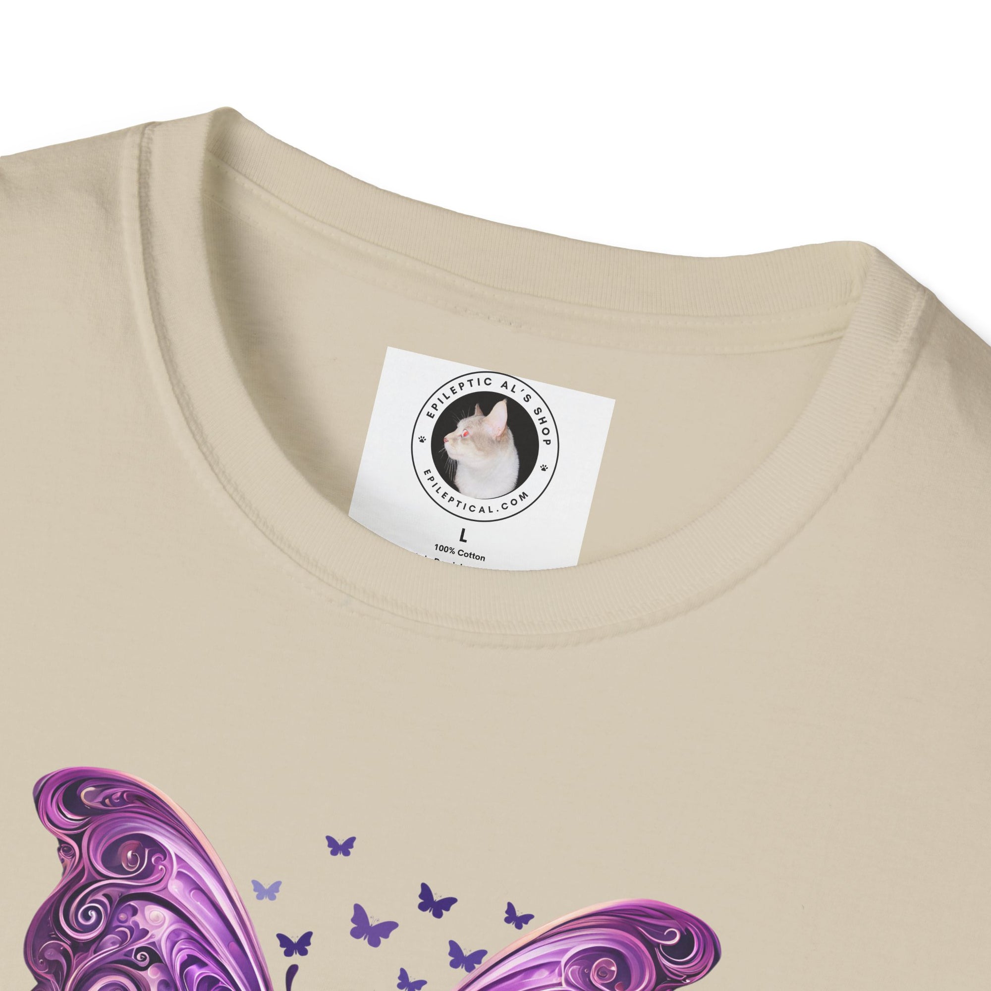Epilepsy Butterfly Unisex Softstyle T - Shirt - T - Shirt - Epileptic Al’s Shop