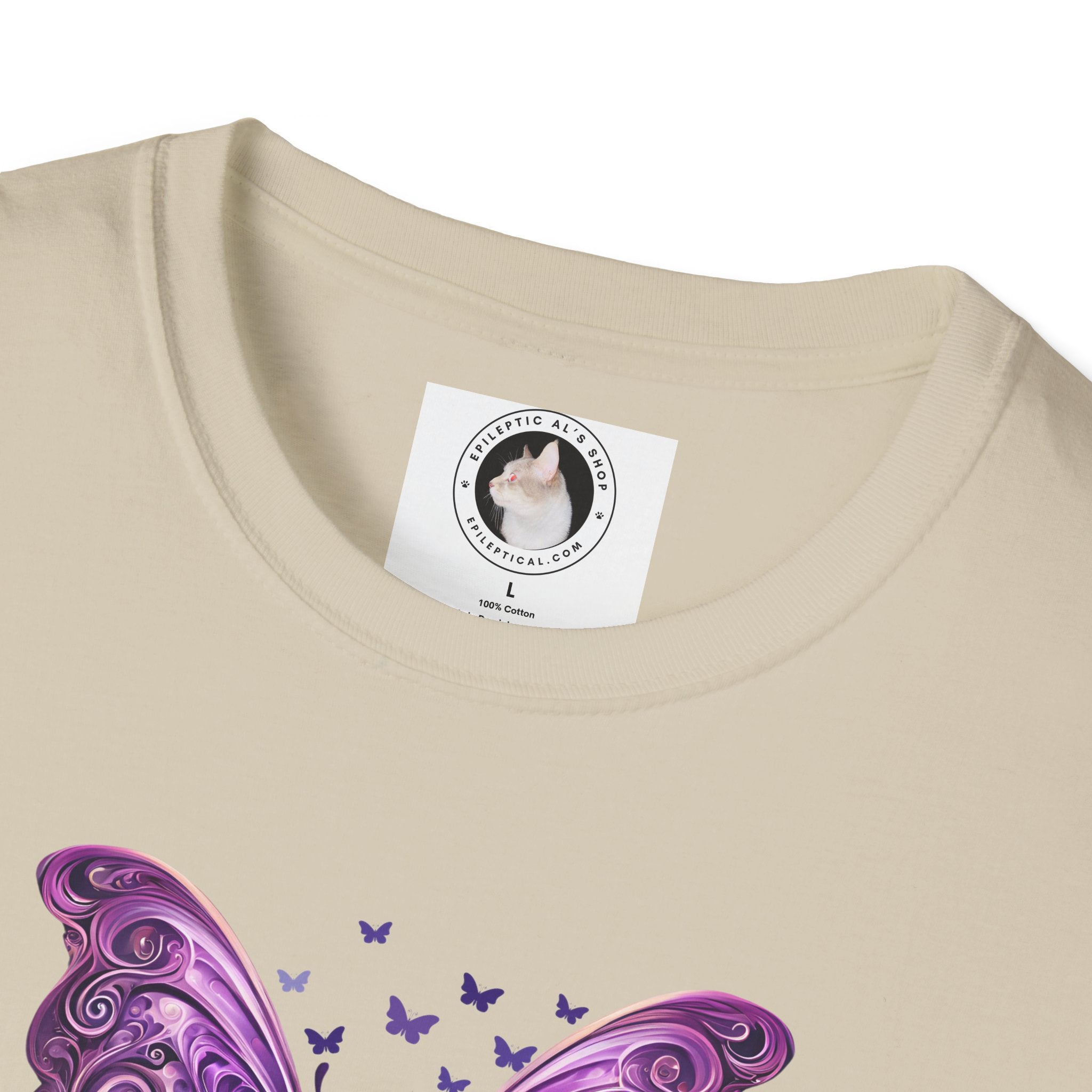 Epilepsy Butterfly Unisex Softstyle T - Shirt - T - Shirt - Epileptic Al’s Shop
