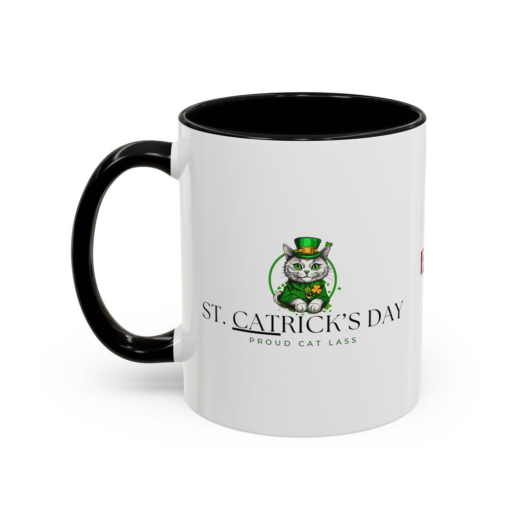St. Patrick's Day Cat Coffee Mug - Proud Cat Lass Design Printify