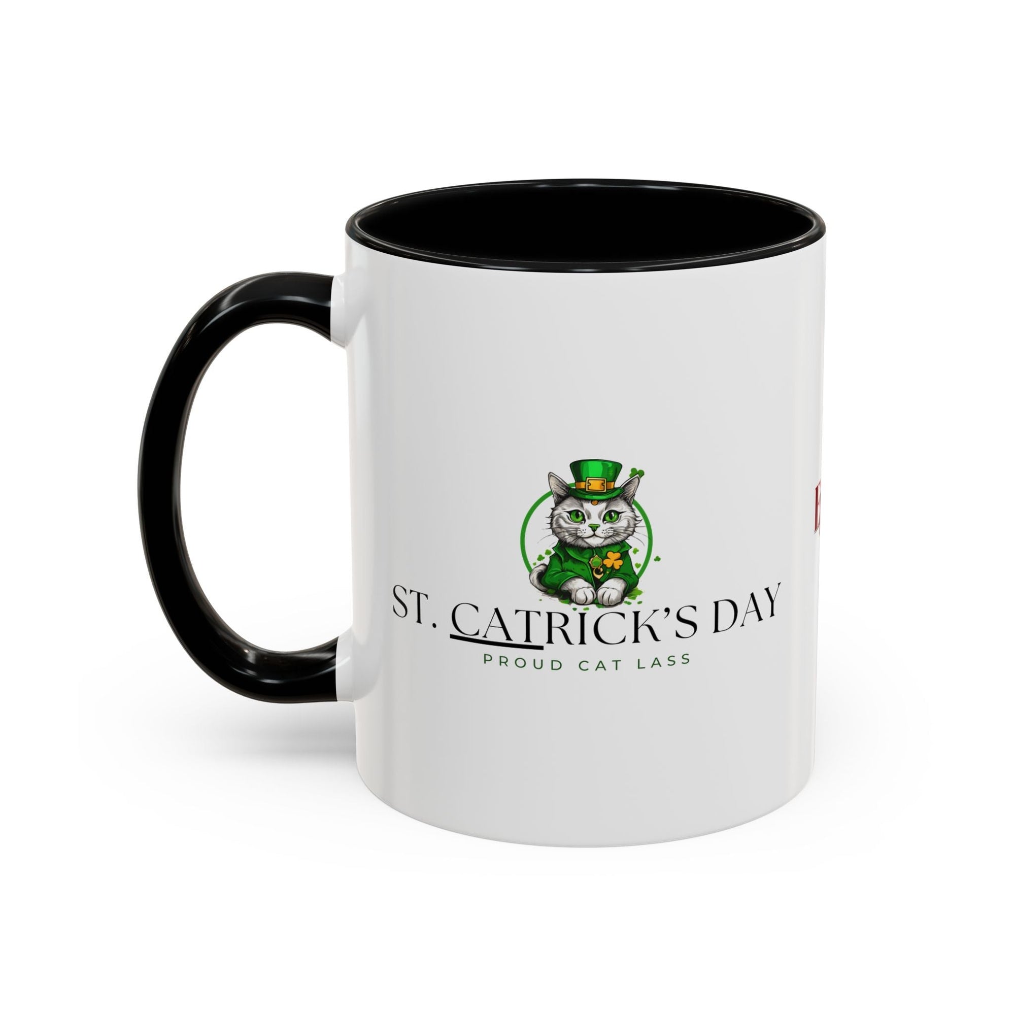 St. Patrick's Day Cat Coffee Mug - Proud Cat Lass Design Printify