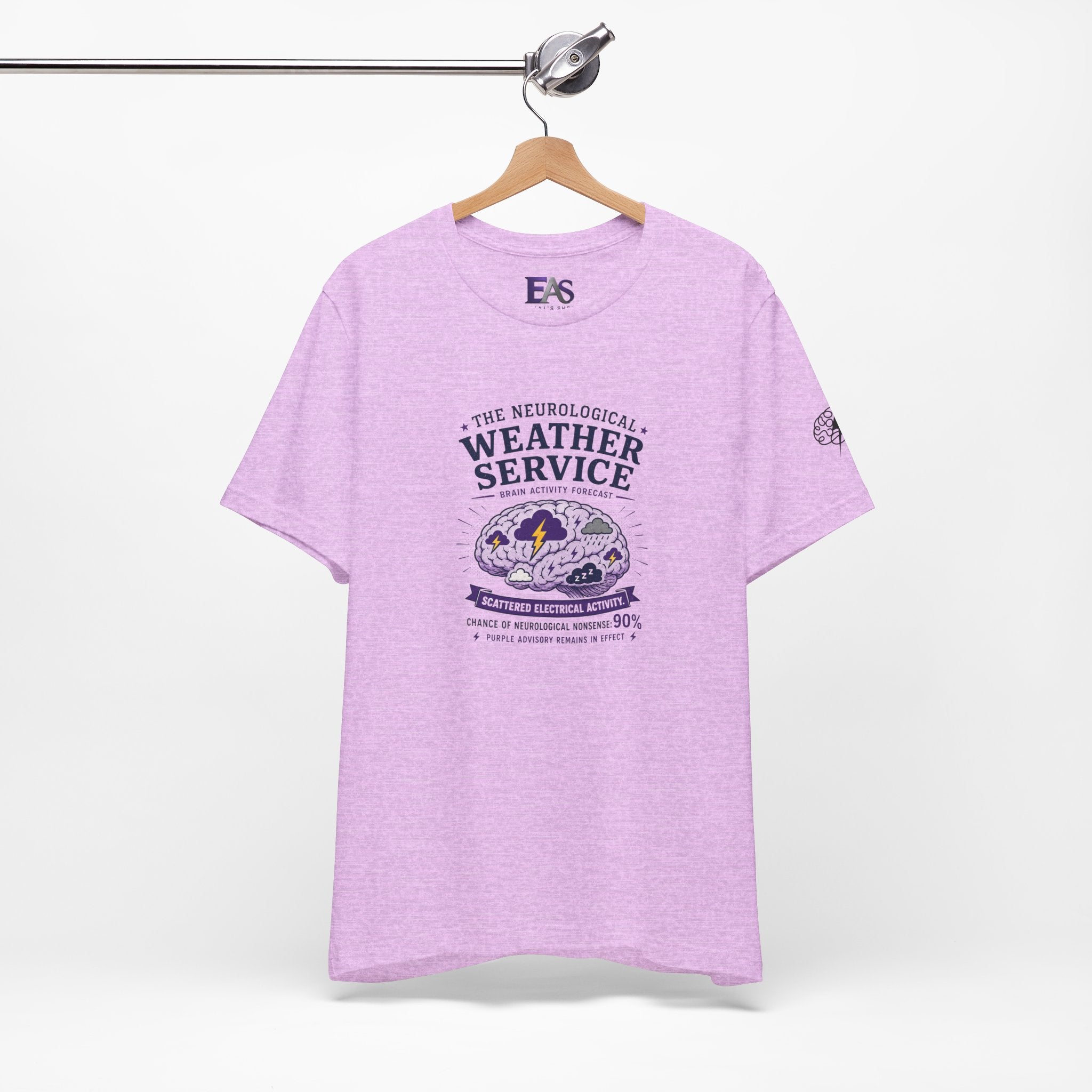 Neurological Weather Service Epilepsy Awareness T-Shirt | Brain Forecast Tee