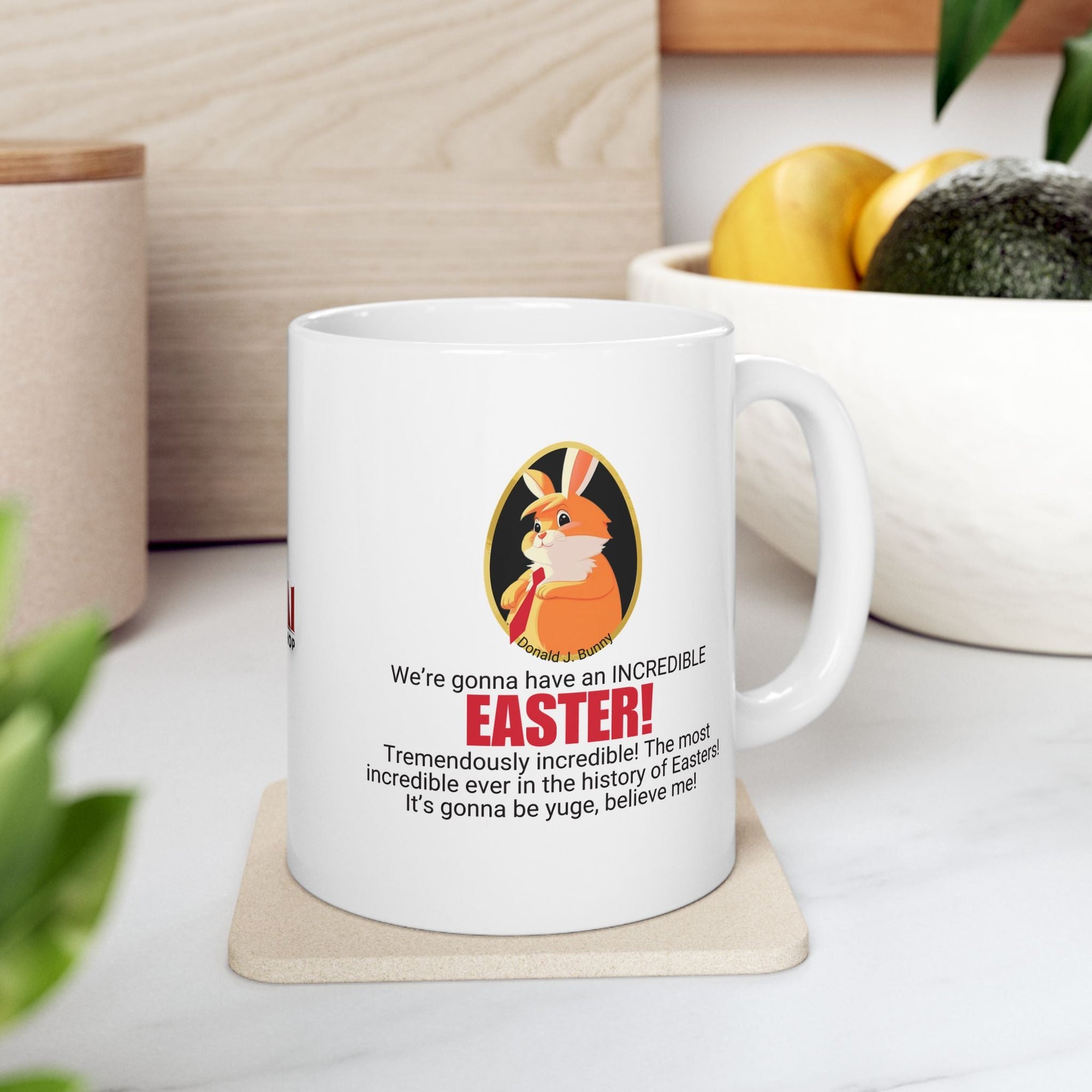 Funny Easter Ceramic Mug - Perfect Gift for Trump Lovers Printify