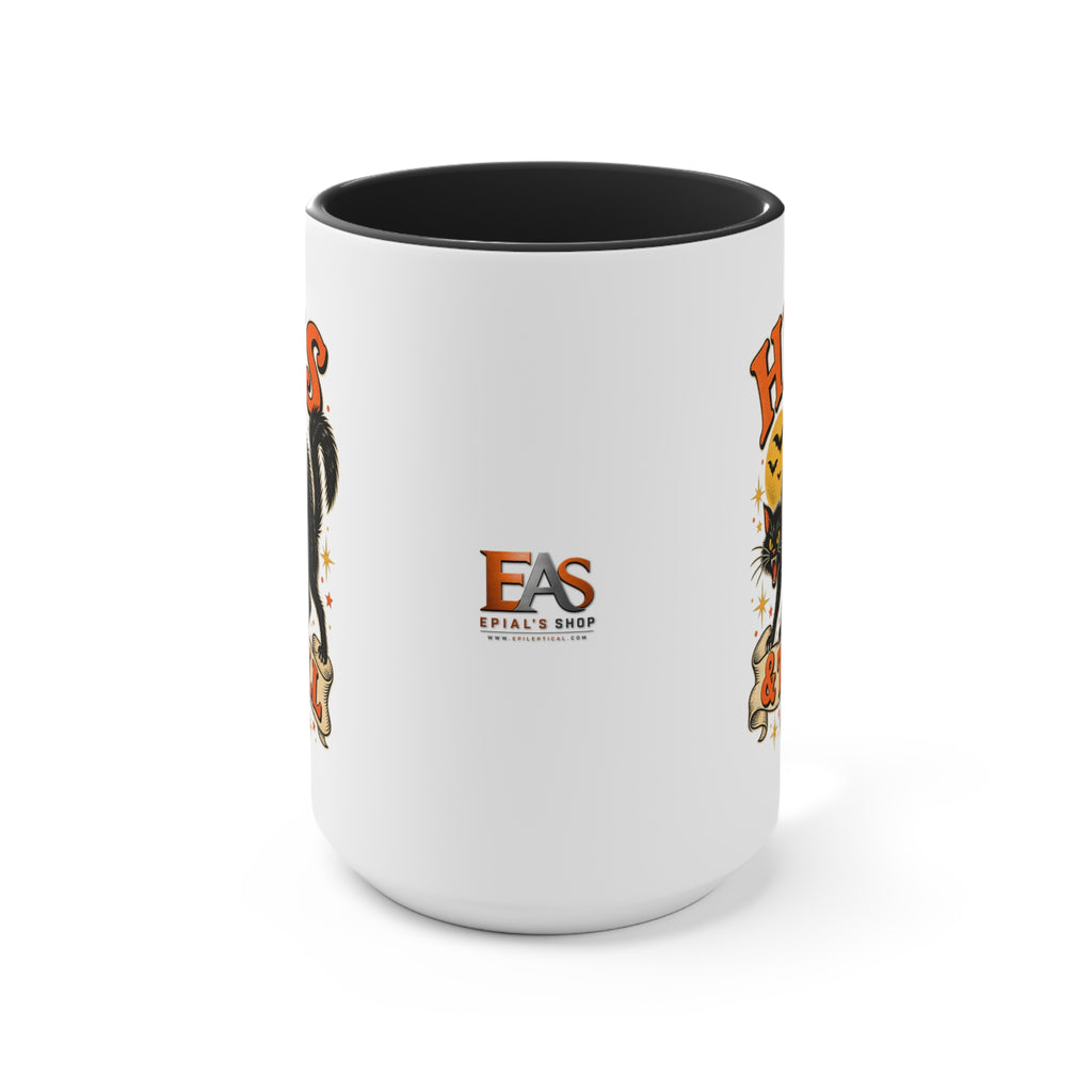 Hiss & Tell Halloween Black Cat Accent Mug