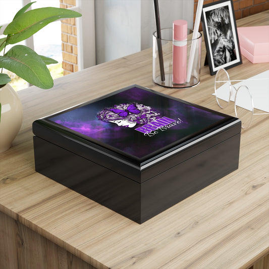 Purple Brain Be Brave Jewelry Box