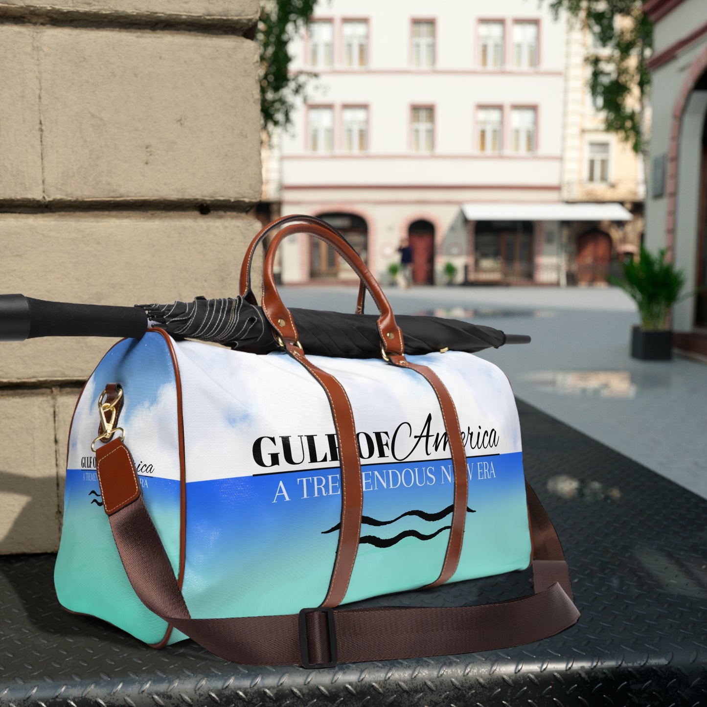 Waterproof Travel Bag - Gulf of America Design for Adventurers and Beach Lovers