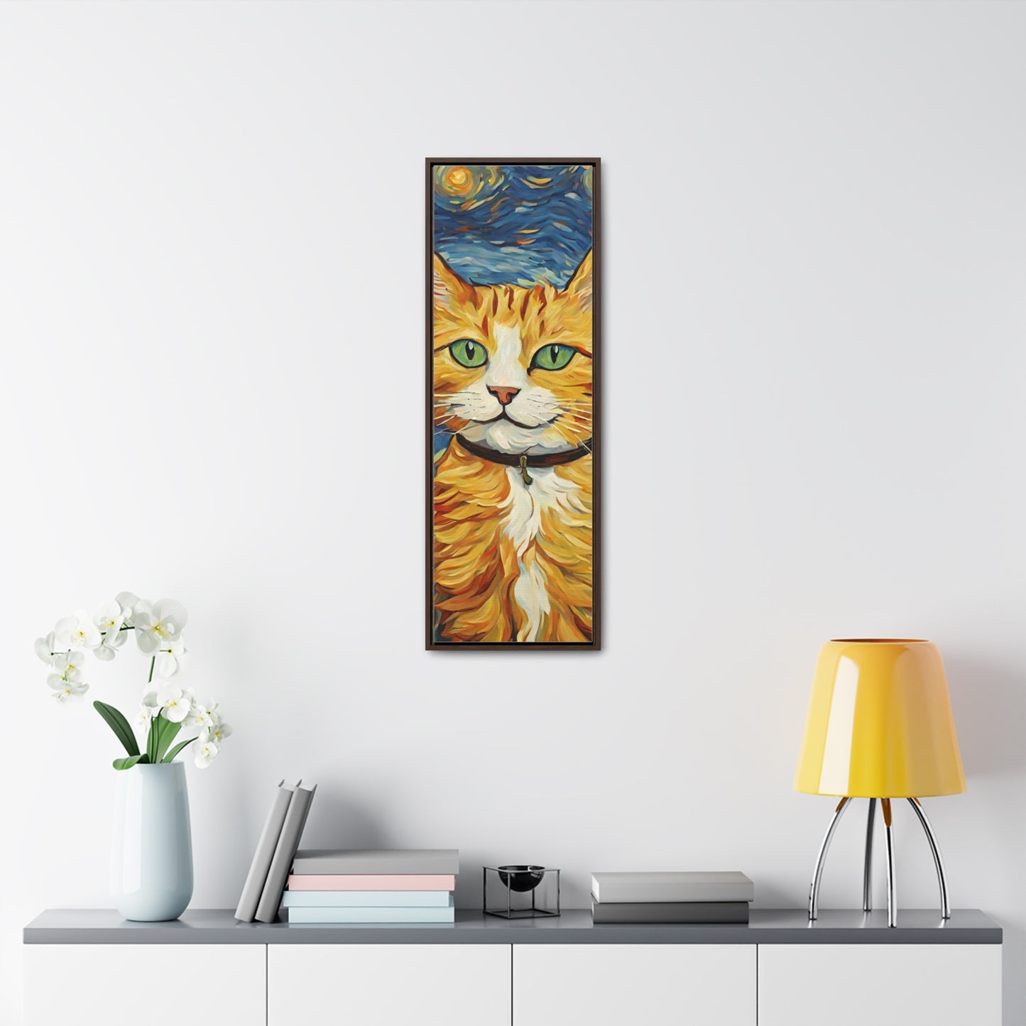 Van Gogh Style Cat Gallery Canvas Wraps, Vertical Frame - Canvas - Epileptic Al’s Shop
