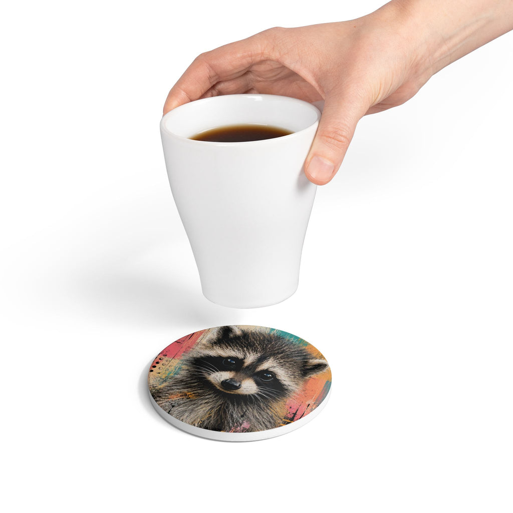 Jimothy Raccoon Ceramic Coaster