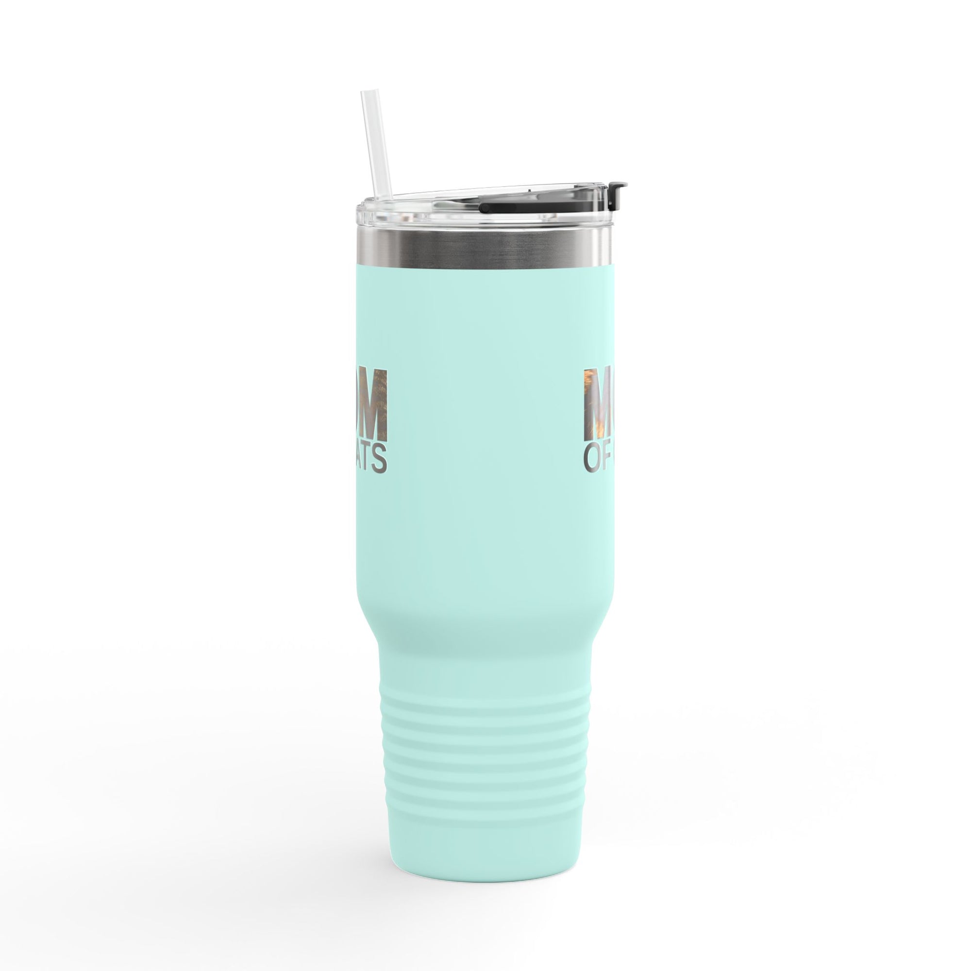 Mom of Cats Insulated Travel Mug - 40oz Coffee Tumbler for Cat Lovers