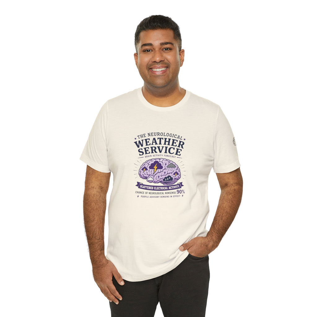 Neurological Weather Service Epilepsy Awareness T-Shirt | Brain Forecast Tee