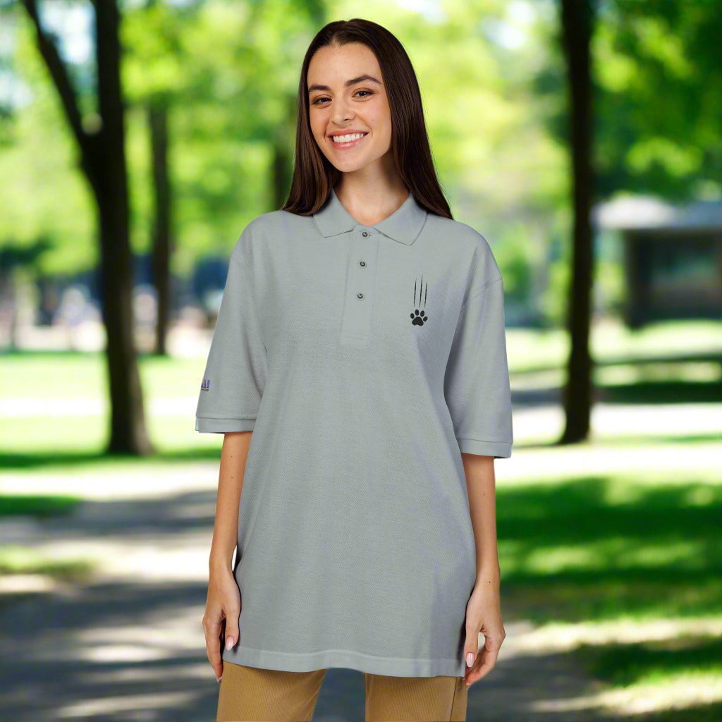 Classic Cat Clawed Embroidered Unisex Polo Shirt
