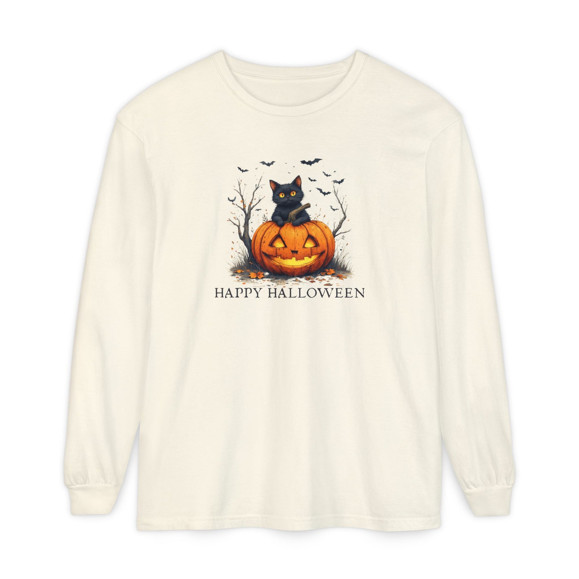 Happy Halloween Cat Long Sleeve T-Shirt
