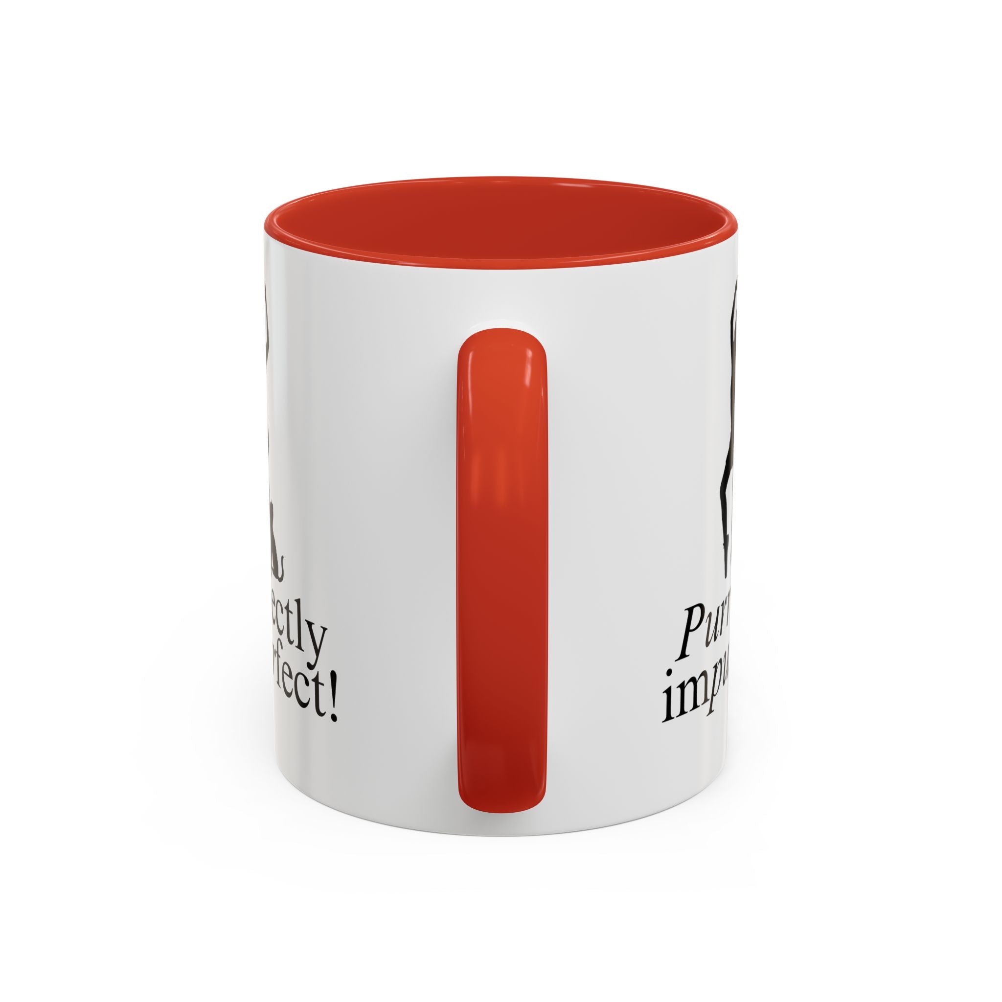 Photo depicting the ​Purrfectly Impurrfect Accent Coffee Mug (11, 15oz) from EpiAl's Shop.