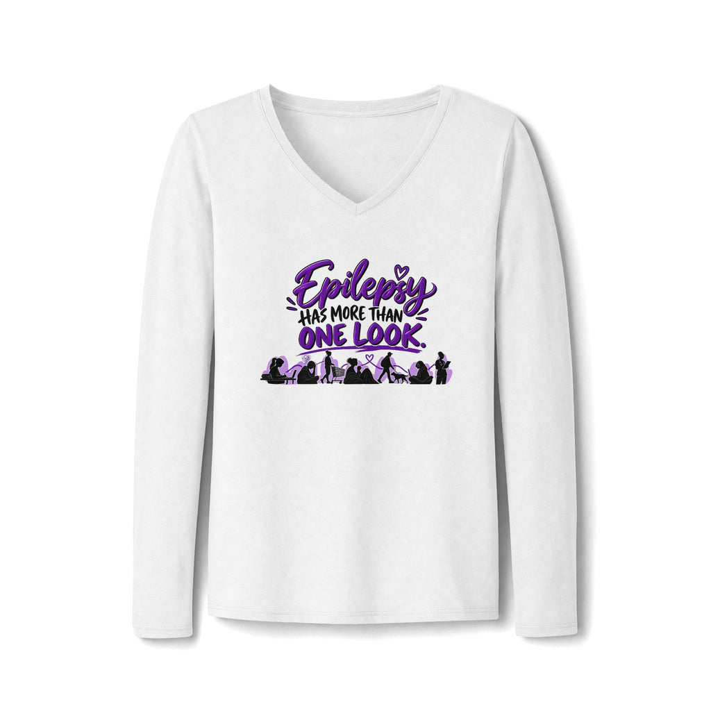 Epilepsy Has More Than One Look Women’s Long Sleeve V-Neck Shirt