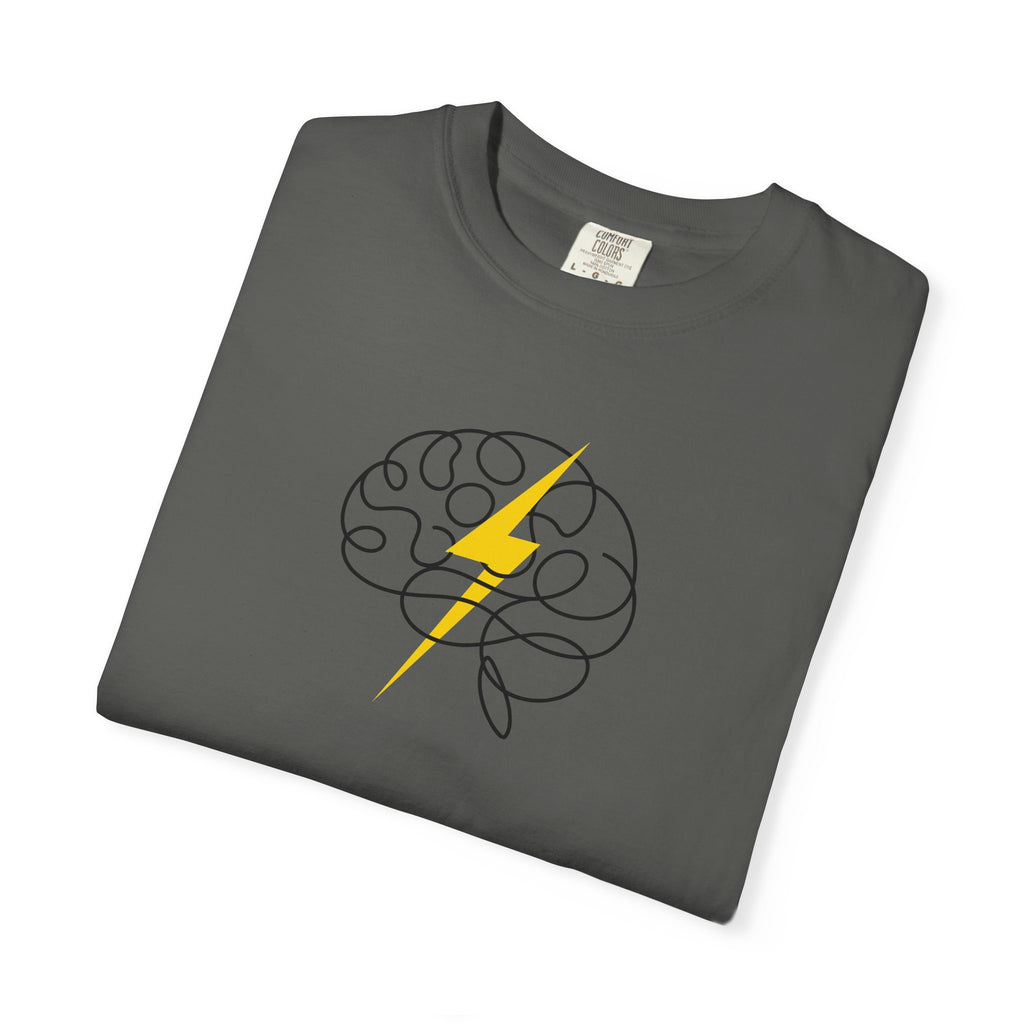 Electric Mind Brain Lightning Garment-Dyed T-Shirt
