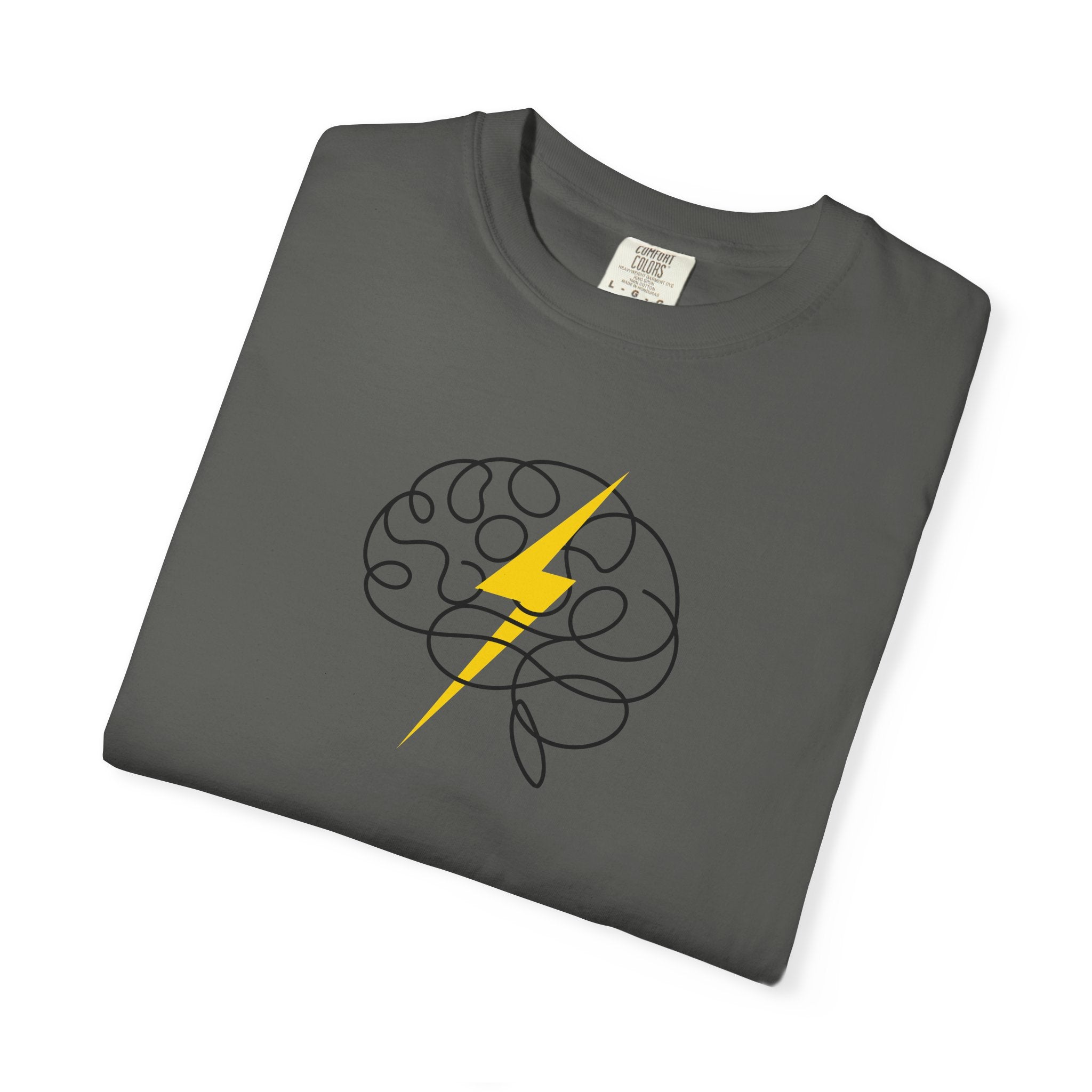 Electric Mind Brain Lightning Garment-Dyed T-Shirt