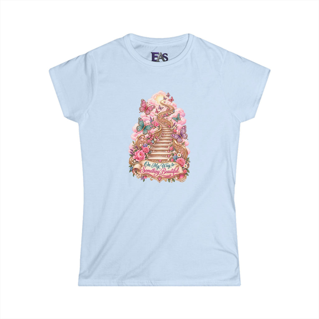 On My Way to Something Beautiful Women’s T-Shirt | Butterfly Stairway Country Glam Tee