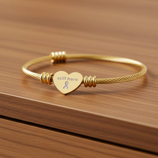Still Here – Braided Heart Cuff Bracelet