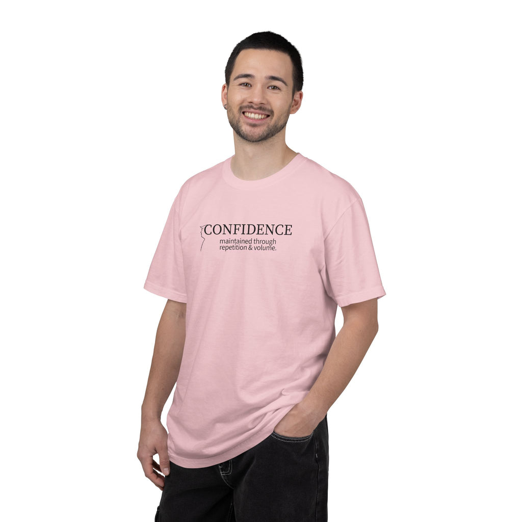 Confidence Maintained T-Shirt – Minimalist Typography Edition