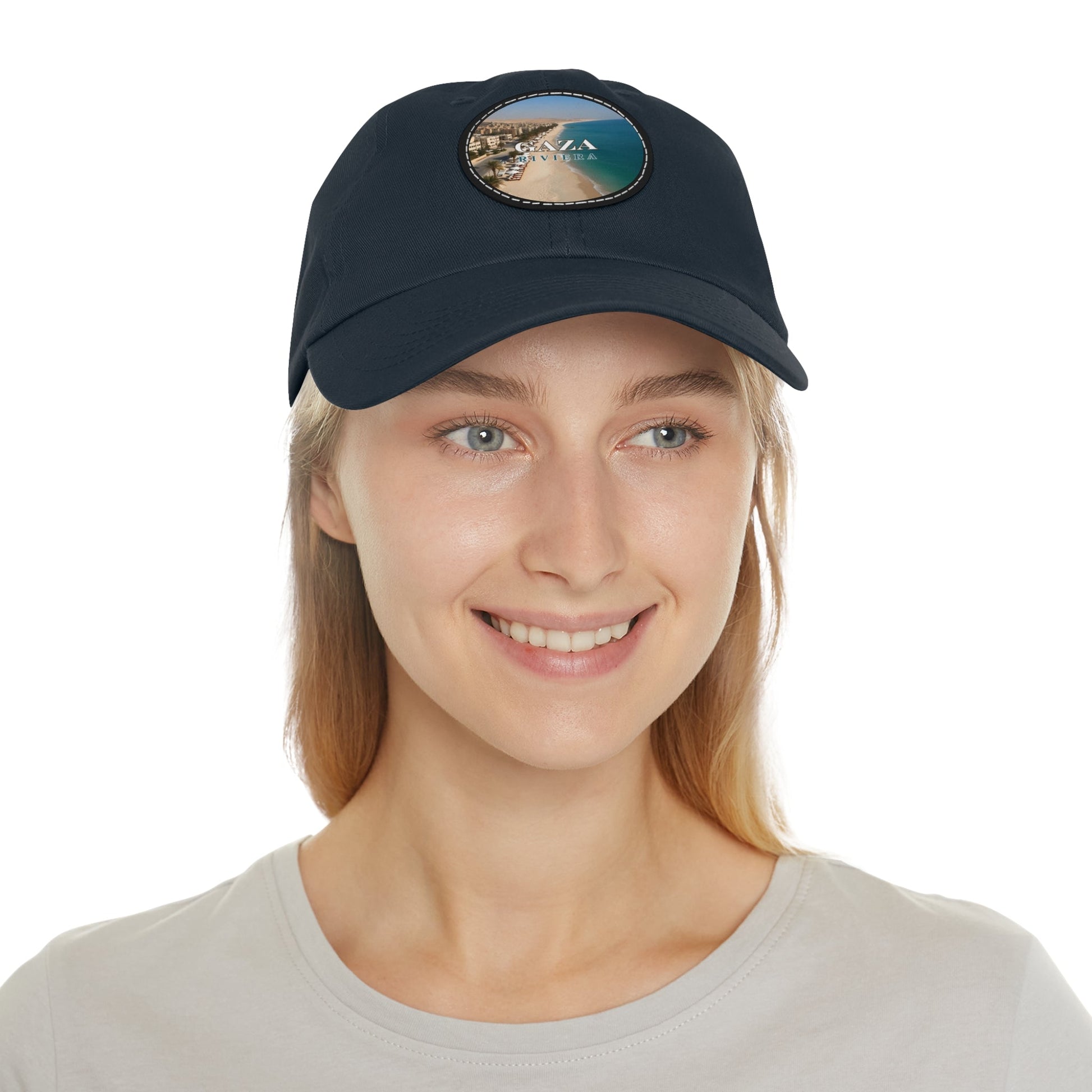 Gaza Riviera Dad Hat with Leather Patch Printify