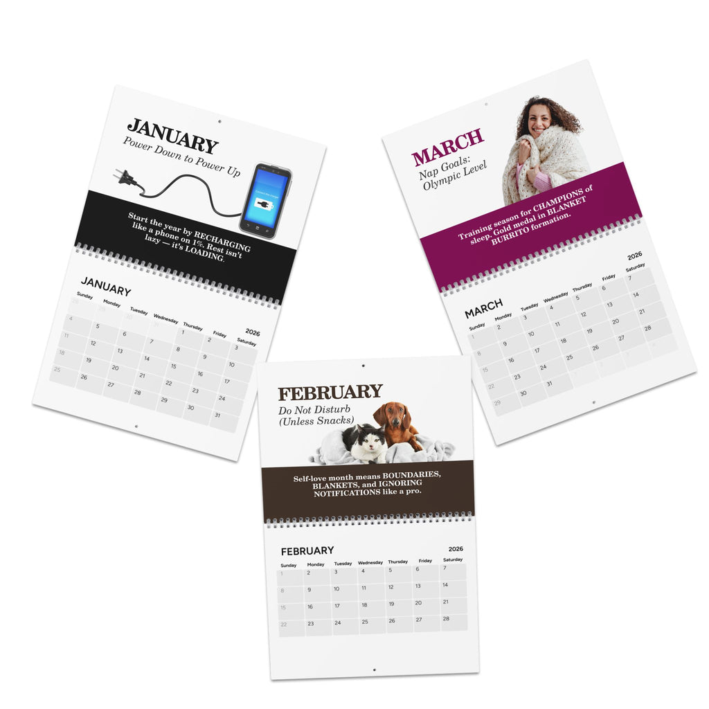 2026 Mind Unplugged Desk Calendar — A Year of Rest & Reset (Inspirational Monthly Calendar)