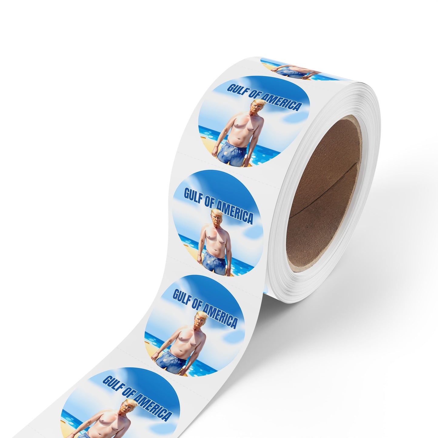 Fun Gulf of America Sticker Roll - Beach Summer Vibe Labels