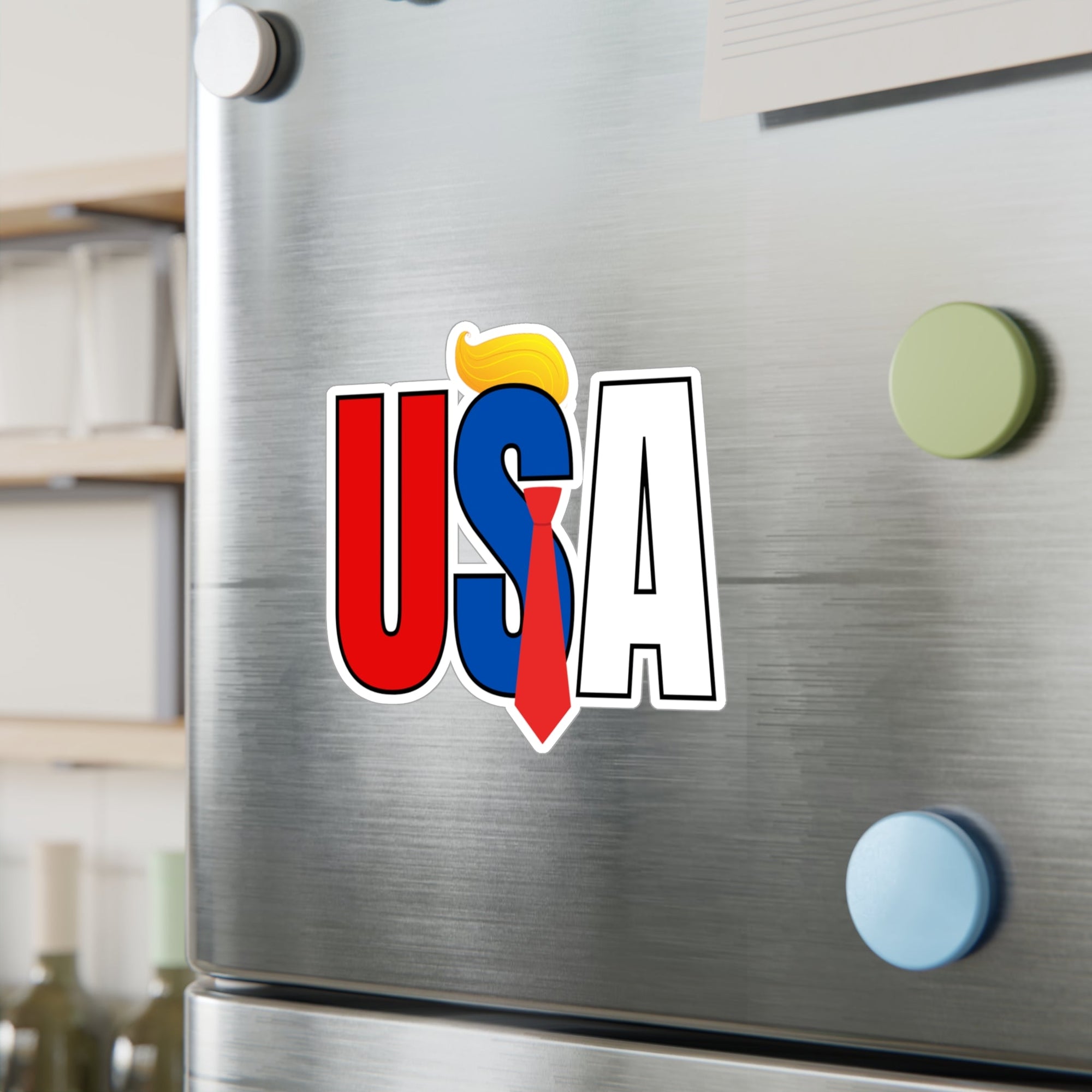 Trump USA Kiss-Cut Vinyl Decals Printify