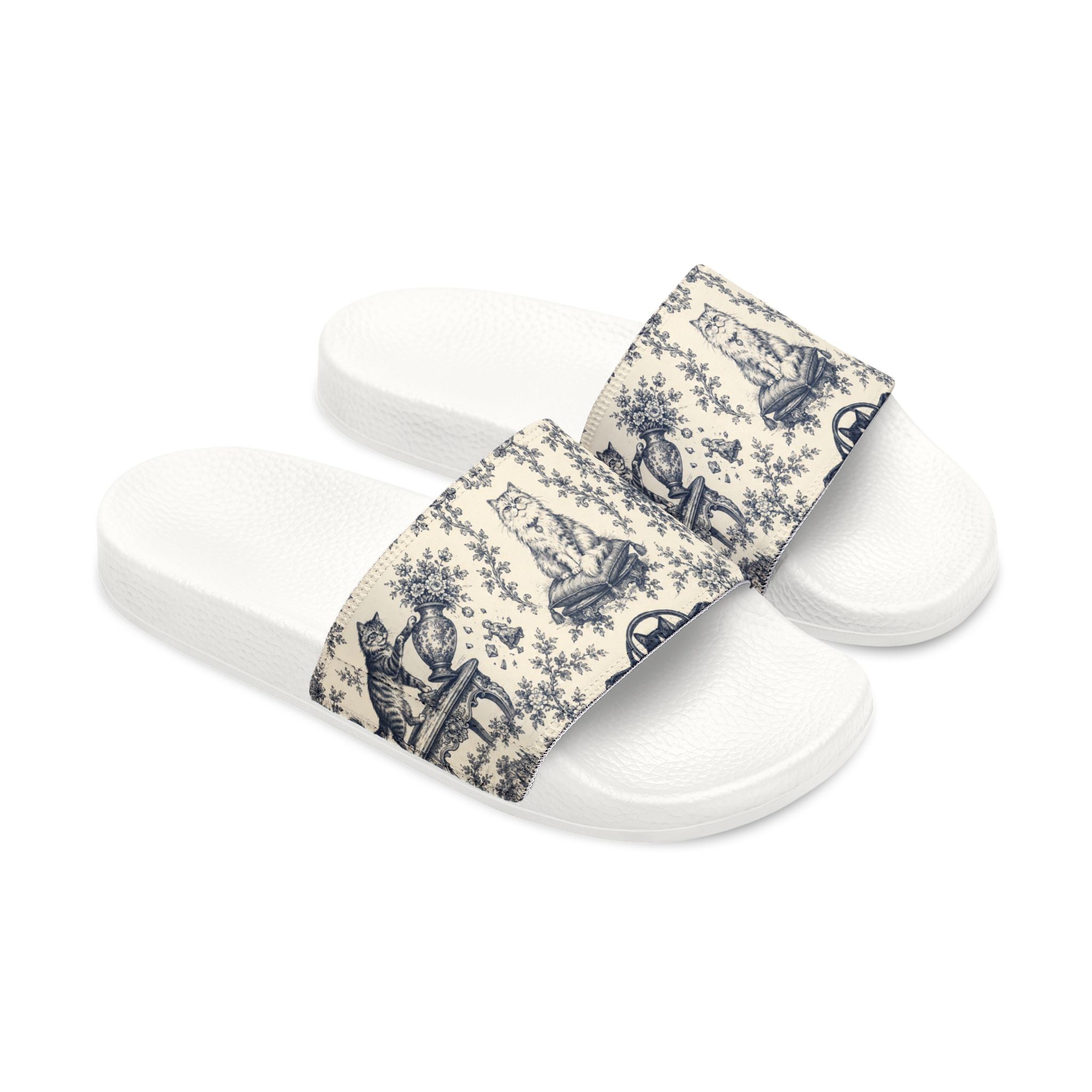 Toile Cats Slide Sandals (Removal Straps)