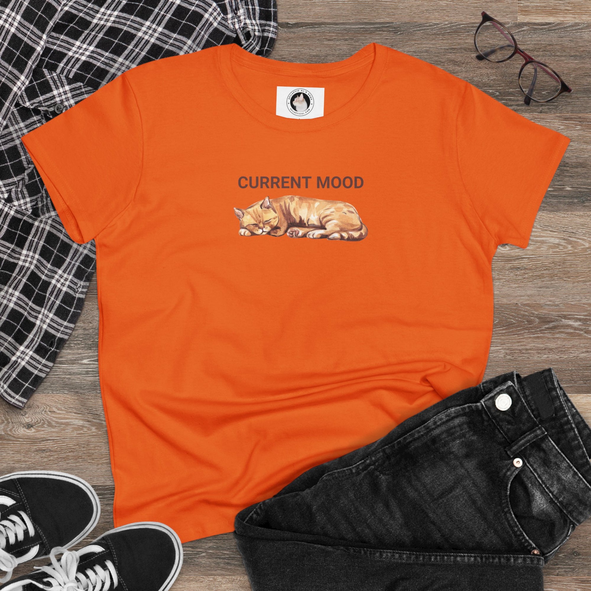 Current Mood: Sleepy Women's Midweight Cotton Tee