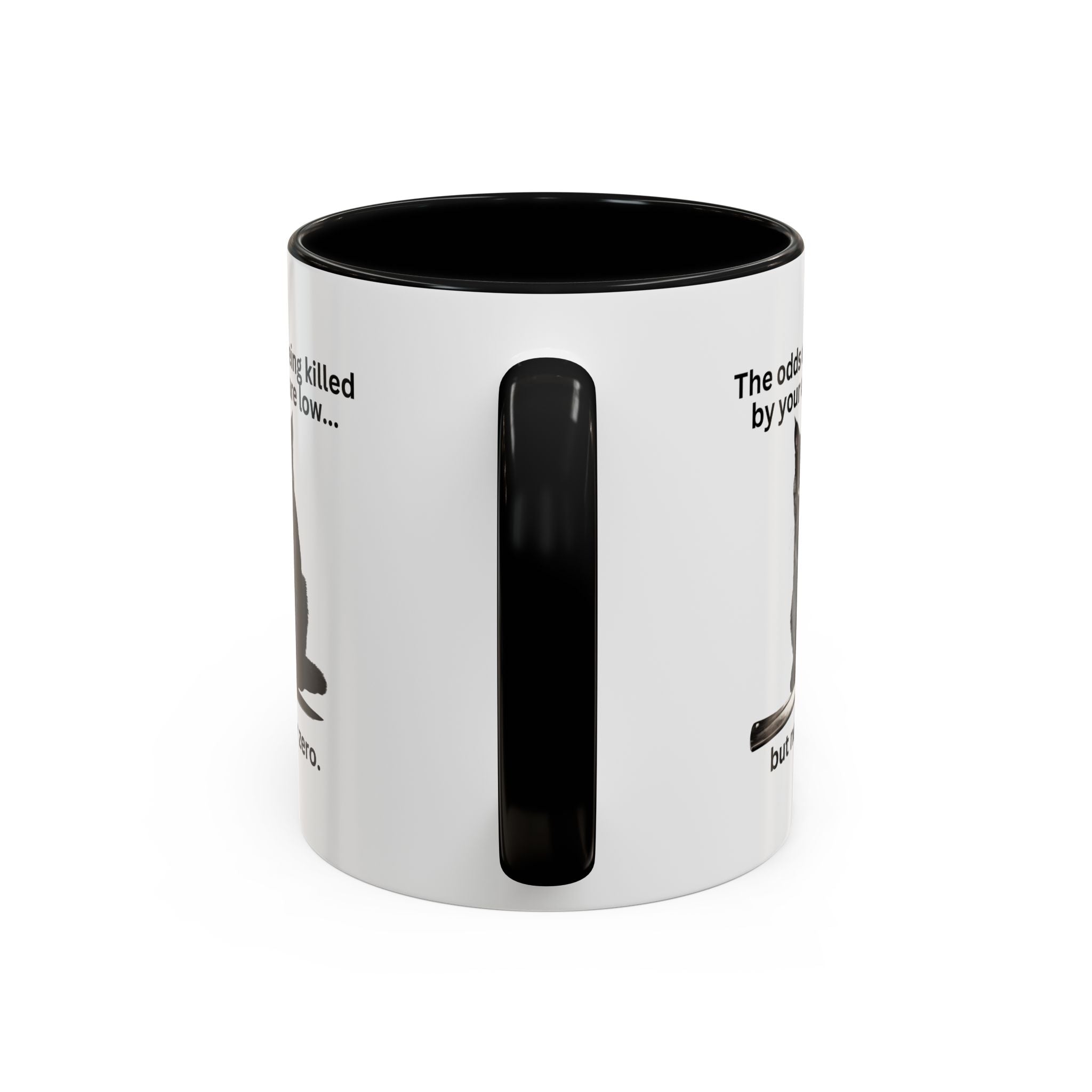 Photo depicting the ​Killer Cat Odds Accent Coffee Mug (11, 15oz) from EpiAl's Shop.