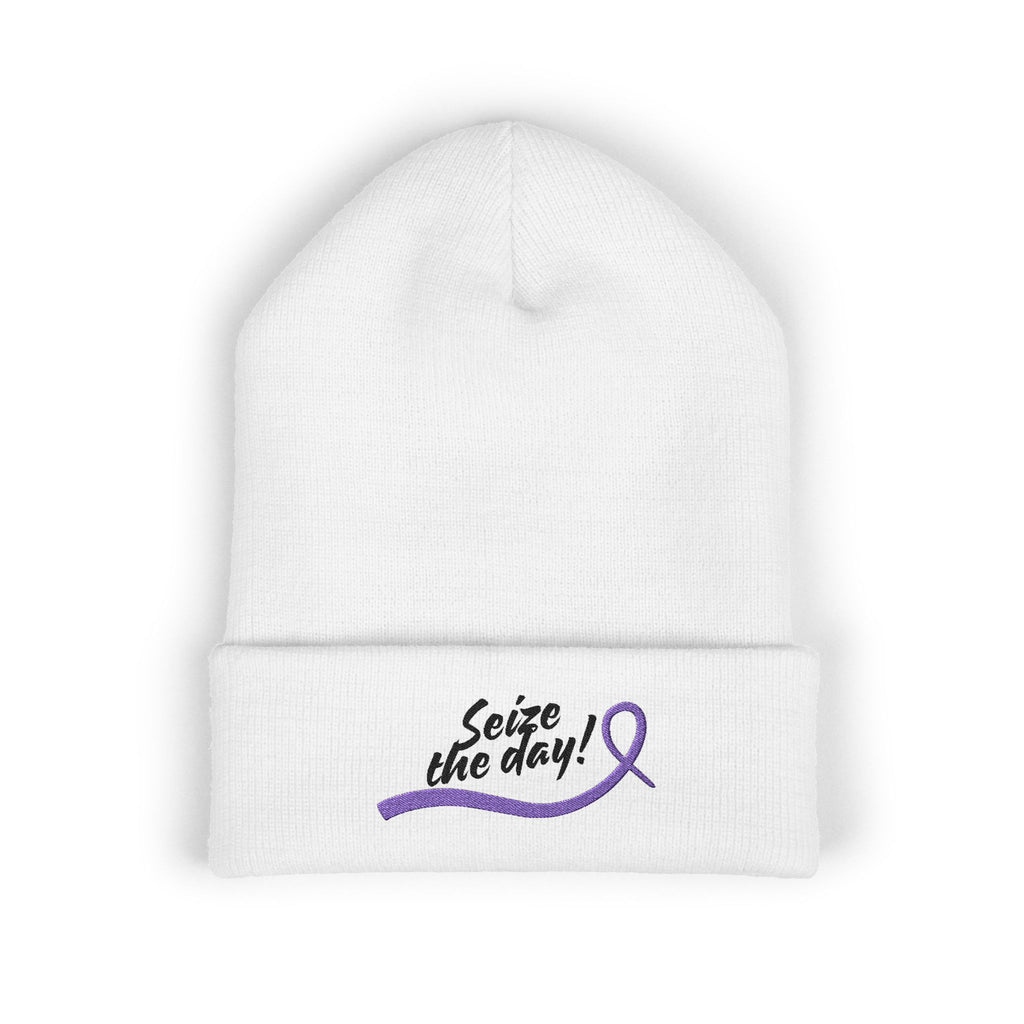 Embroidered Seize the Day Beanie
