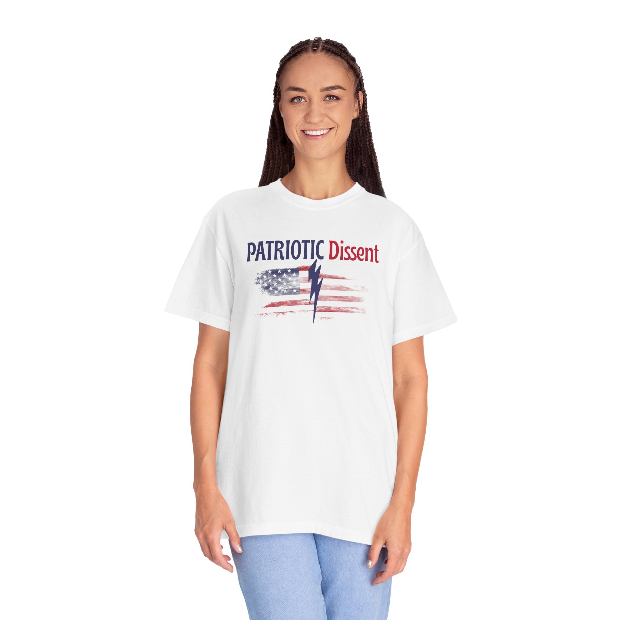 Patriotic Dissent Unisex T-Shirt – American Flag Statement Tee