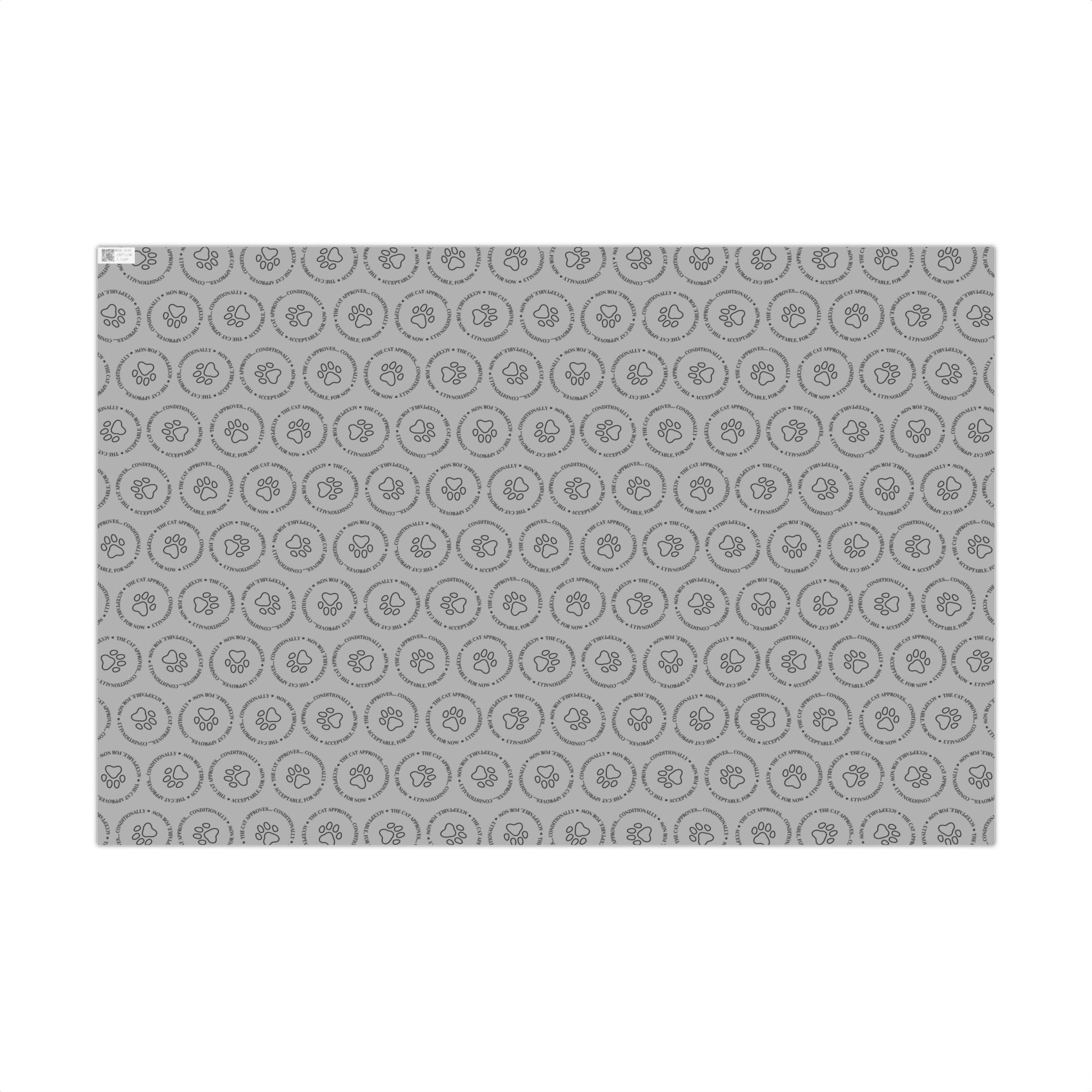 The Cat Approves Gift Wrap Paper (Cat-Themed Humor)