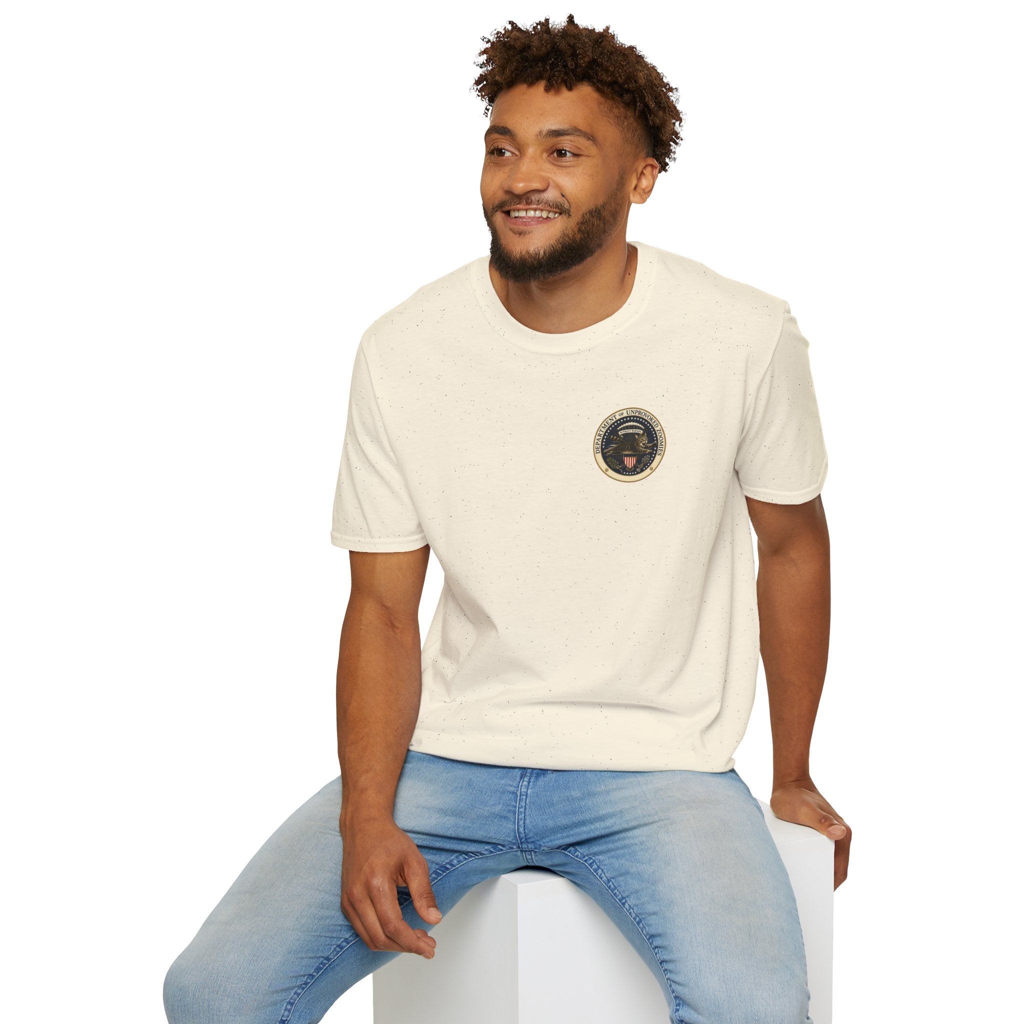 Department of Unprovoked Zoomies Cat T-Shirt | Faux Government Seal Tee