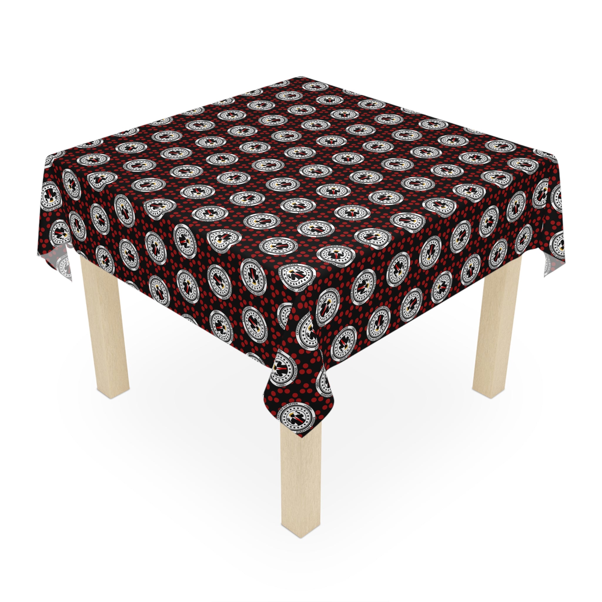 Certified Six Seven Tablecloth – Political Parody Medallion Table Cover