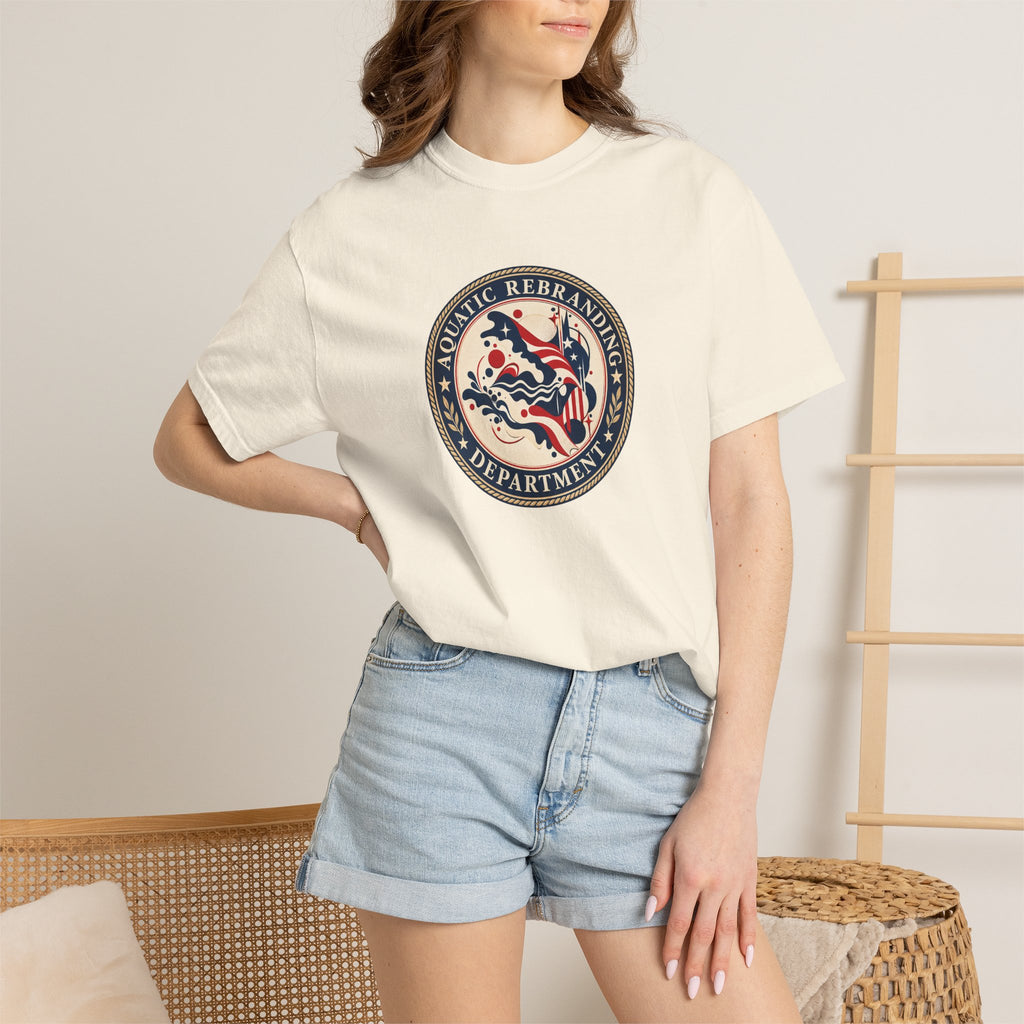 Aquatic Rebranding Department Garment-Dyed Unisex T-Shirt