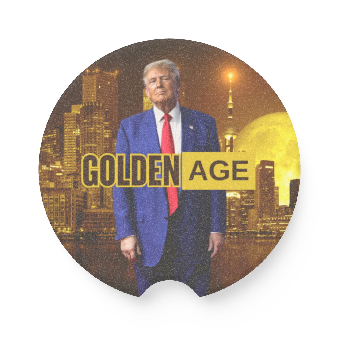 Trump Golden Age Soapstone Car Coaster