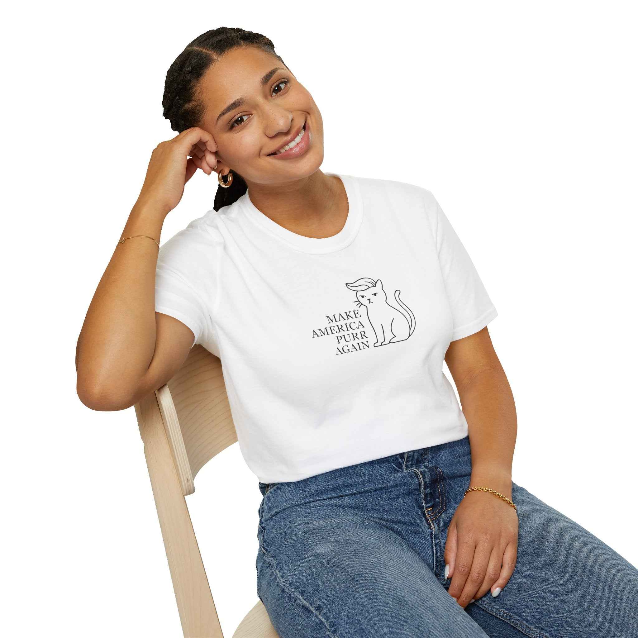 Make America Purr Again T-Shirt – Funny Cat Parody Tee