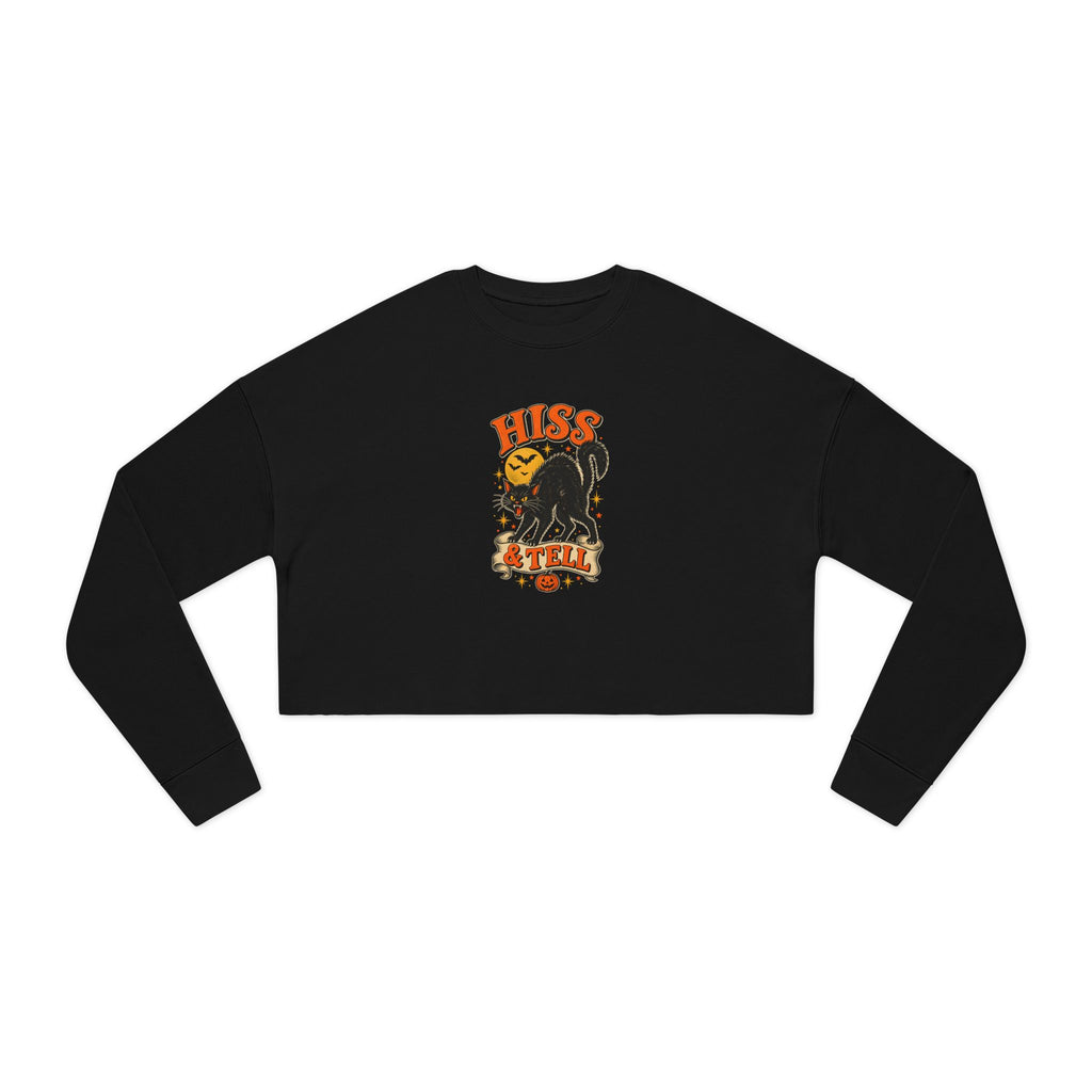 Hiss & Tell Vintage Halloween Cat Cropped Sweatshirt