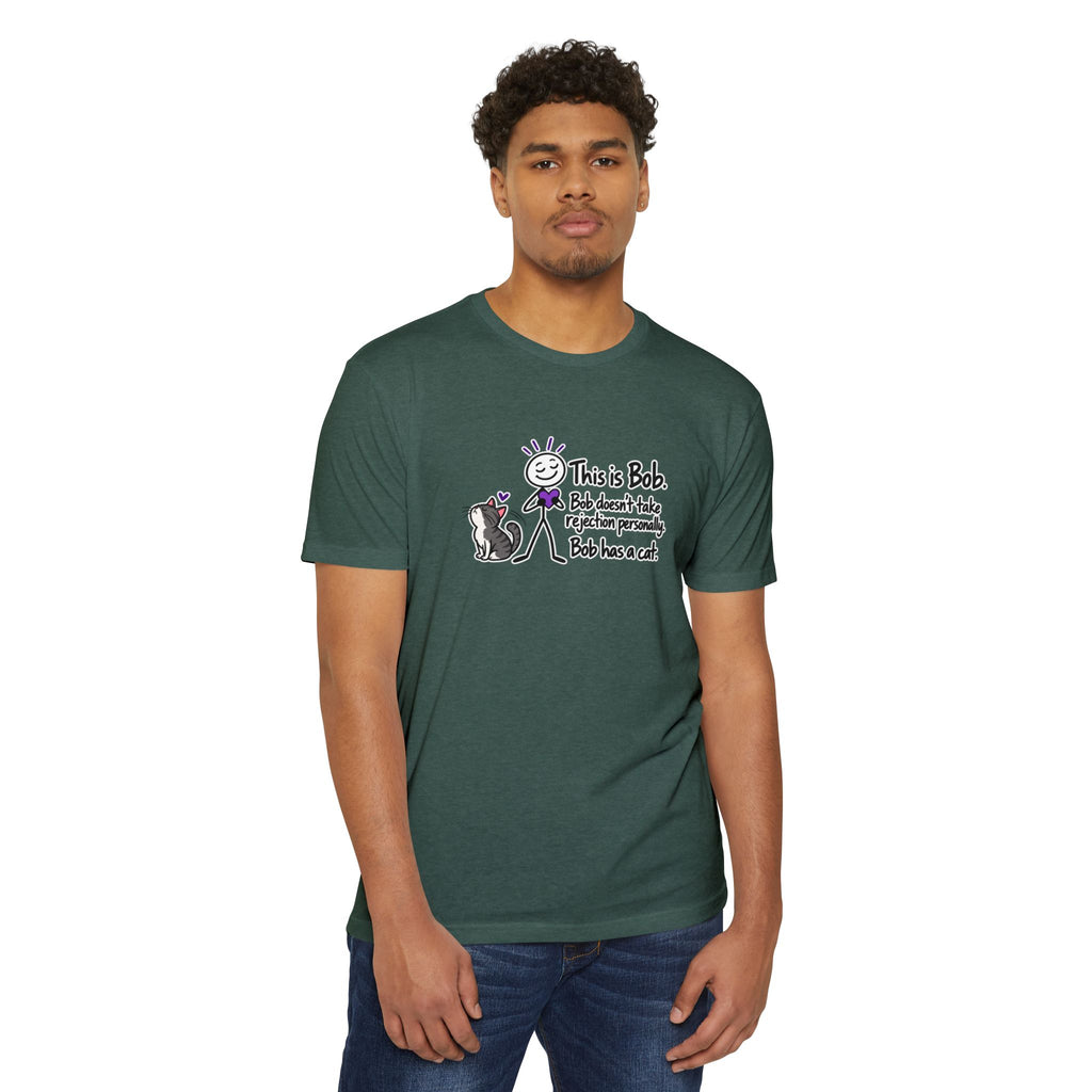 This Is Bob. Bob Has a Cat. Funny Cat Lover T-Shirt | Cat Humor Tee