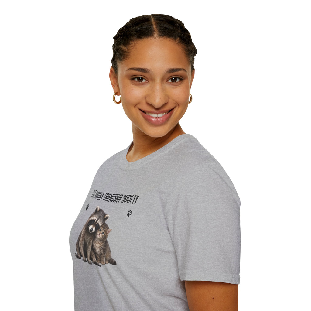 The Jimothy Friendship Society T-Shirt | Raccoon and Kitten Tee