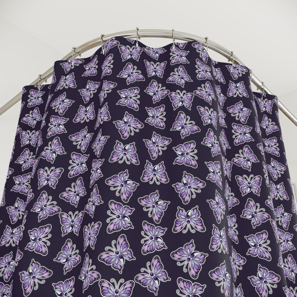 Semicolon Butterfly Suicide Awareness Shower Curtain