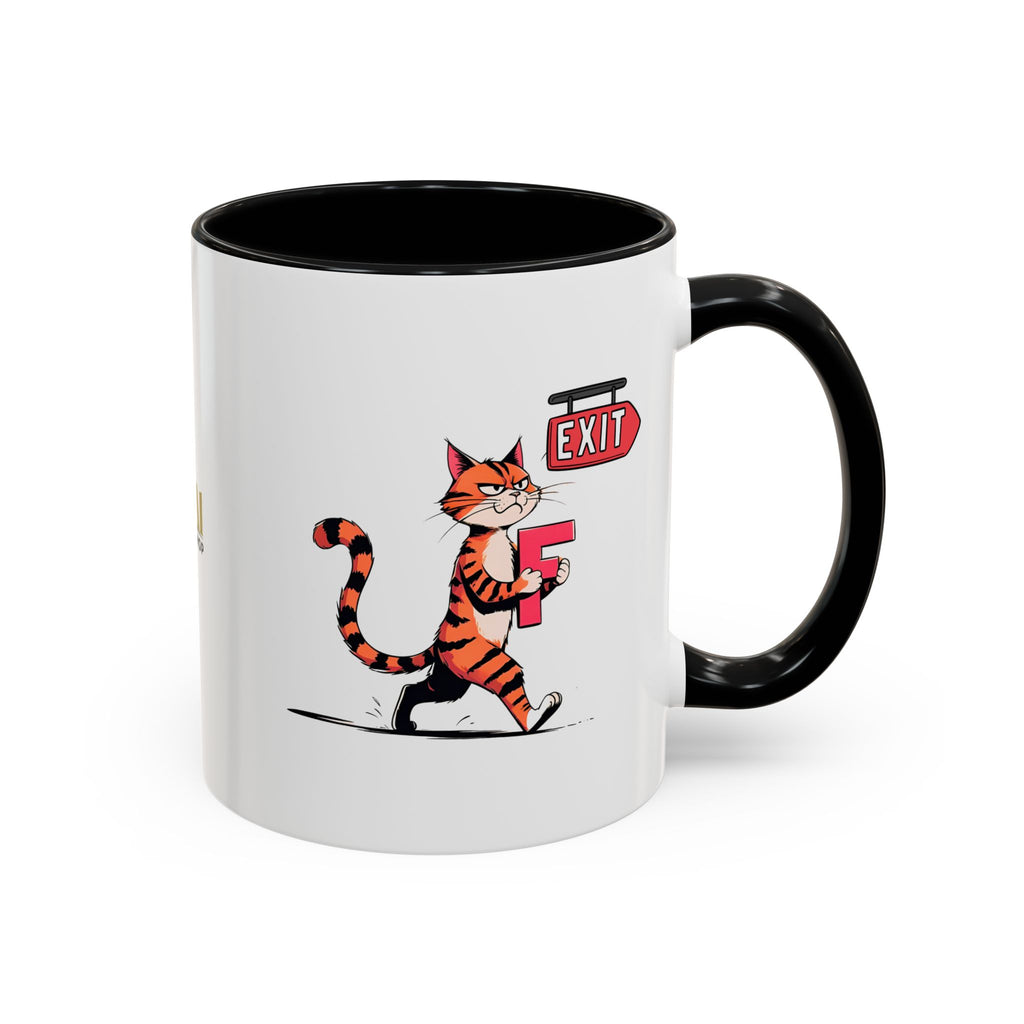 Getting the F Outta Here Cat Coffee Mug